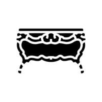 Tabelle Luxus königlich Glyphe Symbol Vektor Illustration