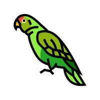 amazon papegoja fågel Färg ikon vektor illustration