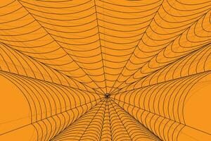 Halloween Spinne Netz Netz Textur Muster auf Orange Hintergrund vektor