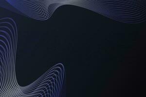 wellig Kurve futuristisch geometrisch Linien Textur dunkel Blau und schwarz Hintergrund vektor
