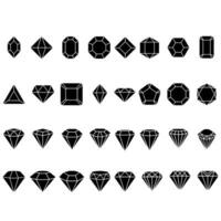 Diamant Symbol Vektor Satz. Edelstein Illustration Zeichen Sammlung. Juwel Symbol.