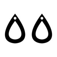 örhängen ikon vektor uppsättning. teardrop örhängen illustration tecken samling. Varor symbol eller logotyp.