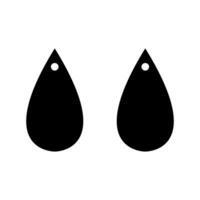 örhängen ikon vektor uppsättning. teardrop örhängen illustration tecken samling. Varor symbol eller logotyp.