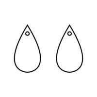 örhängen ikon vektor uppsättning. teardrop örhängen illustration tecken samling. Varor symbol eller logotyp.