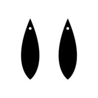 örhängen ikon vektor uppsättning. teardrop örhängen illustration tecken samling. Varor symbol eller logotyp.