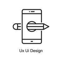 ux ui Design Vektor Gliederung Symbol Design Illustration. Kunst und Kunsthandwerk Symbol auf Weiß Hintergrund eps 10 Datei