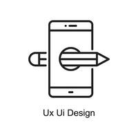 ux ui design vektor översikt ikon design illustration. konst och hantverk symbol på vit bakgrund eps 10 fil