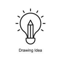 Zeichnung Idee Vektor Gliederung Symbol Design Illustration. Kunst und Kunsthandwerk Symbol auf Weiß Hintergrund eps 10 Datei