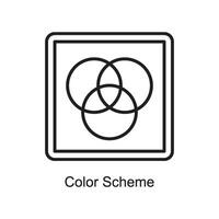 Farbe planen Vektor Gliederung Symbol Design Illustration. Kunst und Kunsthandwerk Symbol auf Weiß Hintergrund eps 10 Datei
