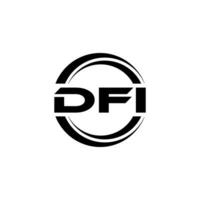 dfi logotyp design, inspiration för en unik identitet. modern elegans och kreativ design. vattenmärke din Framgång med de slående detta logotyp. vektor