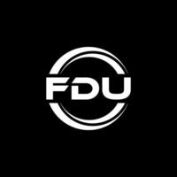 fdu logotyp design, inspiration för en unik identitet. modern elegans och kreativ design. vattenmärke din Framgång med de slående detta logotyp. vektor