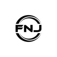 fnj logotyp design, inspiration för en unik identitet. modern elegans och kreativ design. vattenmärke din Framgång med de slående detta logotyp. vektor