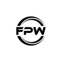 fpw logotyp design, inspiration för en unik identitet. modern elegans och kreativ design. vattenmärke din Framgång med de slående detta logotyp. vektor