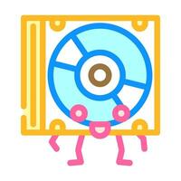 CD Rabatt Musik- retro Charakter Farbe Symbol Vektor Illustration