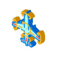 flyg kontrollera systemet flygteknik ingenjör isometrisk ikon vektor illustration