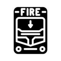 Feuer Alarm warnen Glyphe Symbol Vektor Illustration