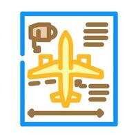 Flugzeug Design Luftfahrt Ingenieur Farbe Symbol Vektor Illustration