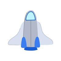 Weltraumrakete Spielzeug Cartoon-Vektor-Illustration vektor