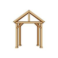 Hem pergola uteplats tecknad serie vektor illustration