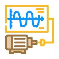 Vibration Analyse mechanisch Ingenieur Farbe Symbol Vektor Illustration