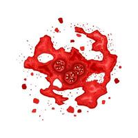 pulver paprika röd tecknad serie vektor illustration