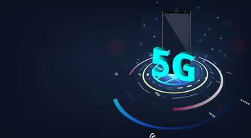 5g Handy, Mobiltelefon Netzwerk. vektor