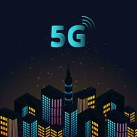 5g nätverk begrepp. vektor