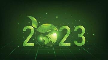 begrepp av 2023 kärlek de jord kärlek de miljö. vektor