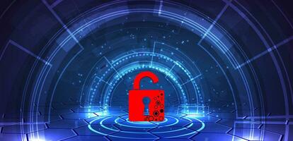 Cyber Sicherheit Attacke Technologie Konzept. vektor