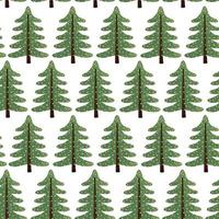 Vektor bunter nahtloser Hintergrund mit Weihnachtsbaum. moderne Abbildung. kann für Tapeten, Musterfüllungen, Webseiten, Oberflächenstrukturen, Textildruck, Geschenkpapier verwendet werden.