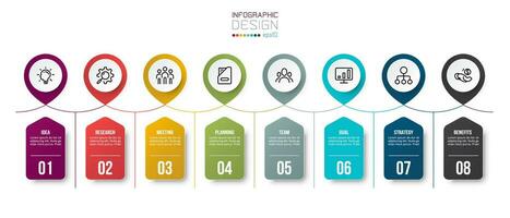 Infografik-Vorlage für das Zeitdiagrammgeschäft. vektor