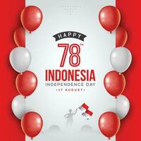 indonesisch Unabhängigkeit Tag Poster und Banner Feier 17 August vektor