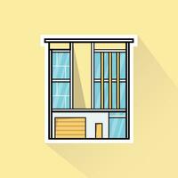 illustration vektor av gul modern hus i platt design