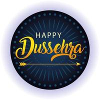 traditioneller pfeil für festival happy dussehra auf blauem hintergrund vektor