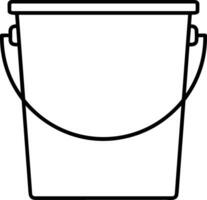 hink ikon symbol vektor bild. illustration av de hink rengöring Utrustning tvättning översikt design bild. eps 10