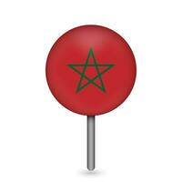 Kartenzeiger mit Land Marokko. marokko flagge. Vektor-Illustration. vektor