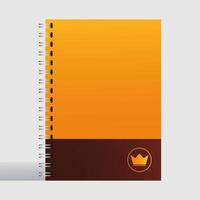 Notebook, Corporate Identity-Vorlage auf weißem Hintergrund vektor