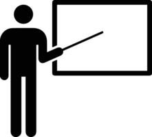 Lehrer Symbol Symbol Vektor Bild. Illustration von das Ausbildung Geschäft Schule Klassenzimmer Symbol Design Bild.
