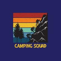 Camping Kader T-Shirt Design. Wandern T-Shirt Design, Camping T-Shirt Design vektor