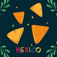 märka mexico med mexikansk mat, affisch vektor