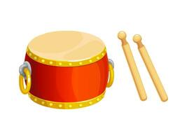 tecknad serie trumma, kinesisk ny lunar år Semester Artikel vektor