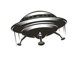 UFO Symbol, fliegend Untertasse mit Wanderwege, Raumschiff vektor