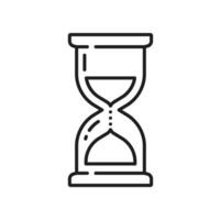 Sand Uhr isoliert Gliederung Sanduhr Timer Symbol vektor