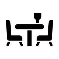 Küche Tabelle Vektor Glyphe Symbol zum persönlich und kommerziell verwenden.