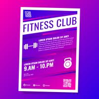 Fitness Gym Club Flyer Vorlage vektor