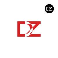 Brief dz Monogramm Logo Design Overlay vektor