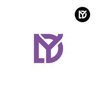 brev dy yd monogram logotyp design vektor