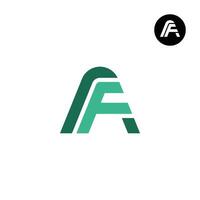 Brief af Fa Monogramm Logo Design vektor