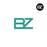 Brief bz Monogramm Logo Design vektor