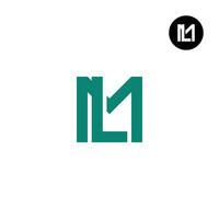 brev ml lm monogram logotyp design enkel vektor